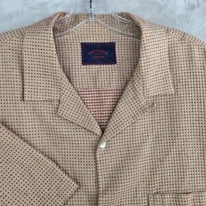 Portuguese Flannel Ring Woven Dot Shirt Men's 2XL Short Sleeve Button‎ Up Shirt